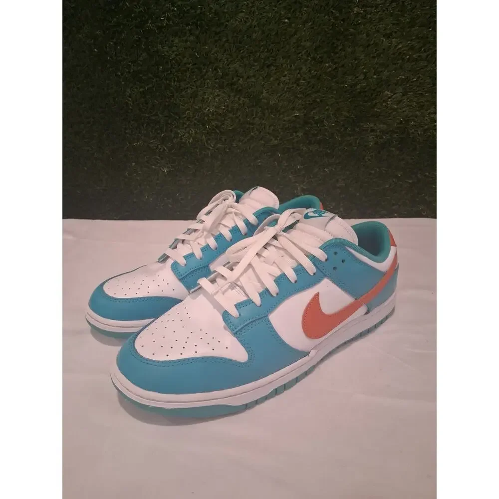 Nike Dunk Low Miami Dolphins White Dusty Cactus DV0833-102 Men's Size 13 Used